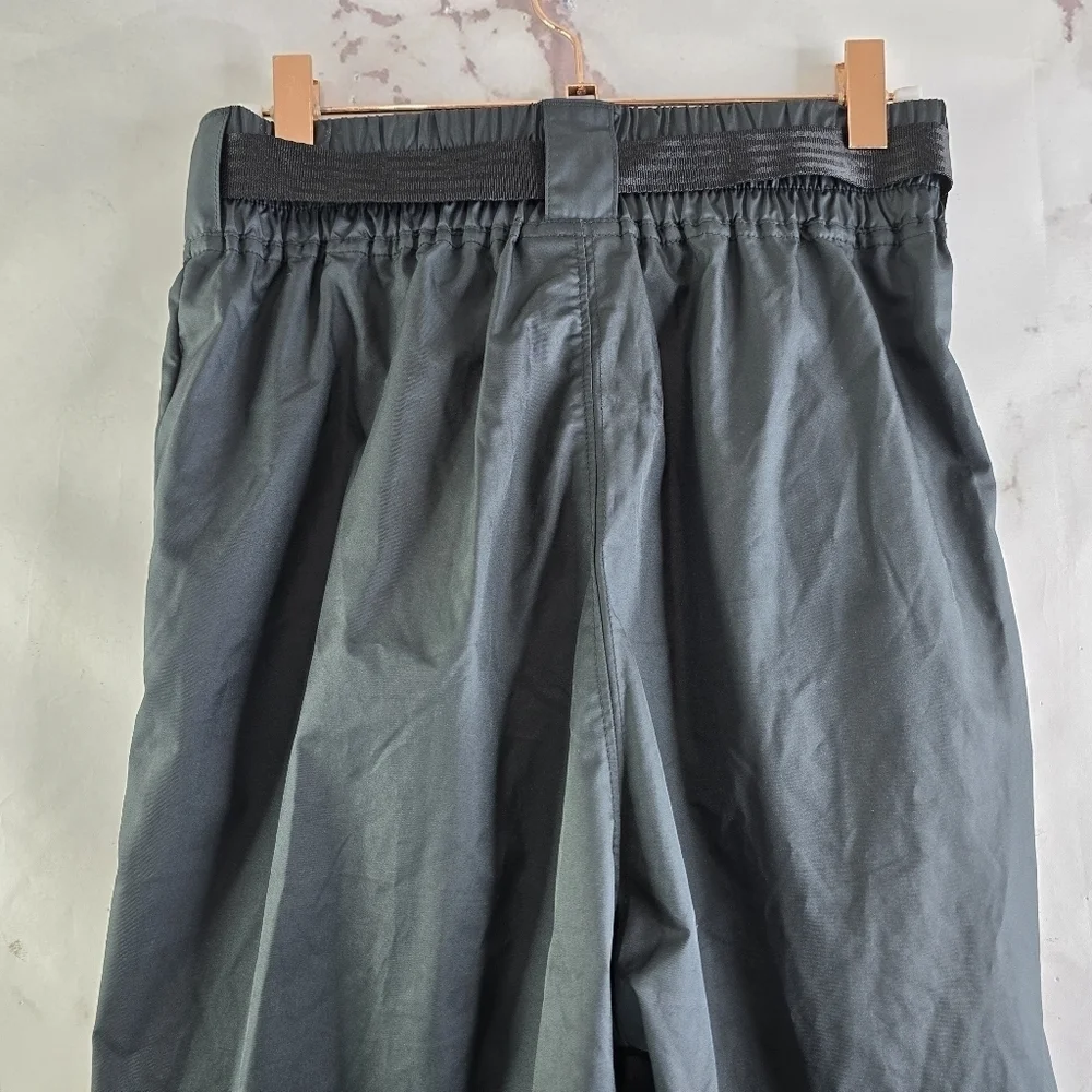 Nike Pants Women XS Black Windbreaker Track Swoosh Jogger Tapered Belted